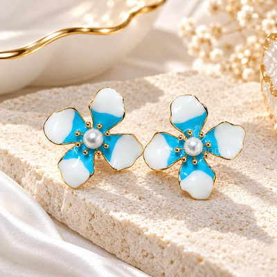 Tide Antitarnish Floral Stud Earrings