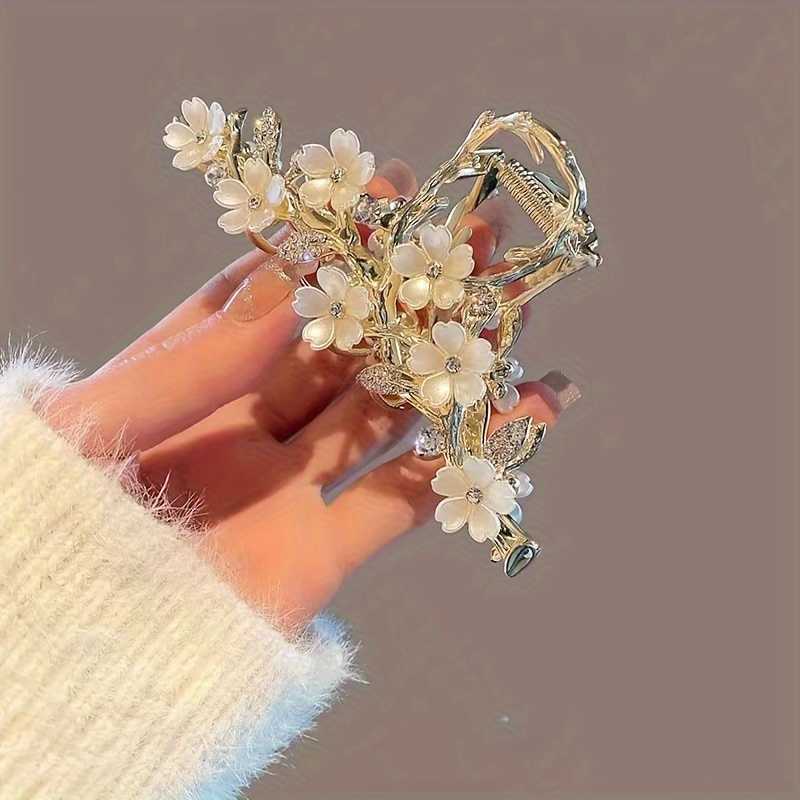 METAL FLOWER HAIR CLIP