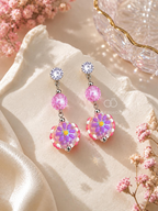 Multicolour beaded flower dangle earring with sparkling round accents | SISTERHOODS-SHA256:b5161fcf6e5e99207486ae1ed17d5ad6b381d19f701e871094b572676791eead