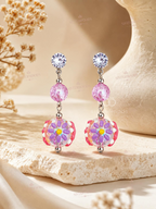 Multicolour beaded flower dangle earring with sparkling round accents | SISTERHOODS-SHA256:5663e56456570cd54e5ca3b3cb8522b2ec4ad89840d51ec2242d4e9e76ae53c2