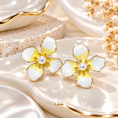 Glow Five Petal Stud Earrings