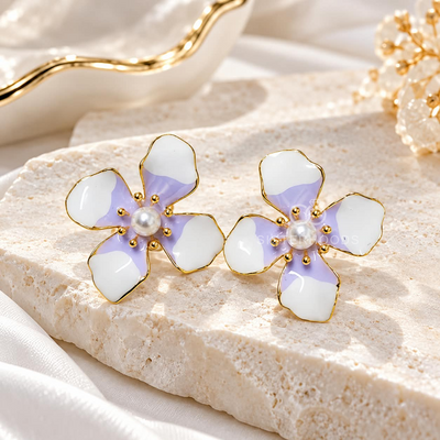 Halo Centrepiece Floral Stud Earrings
