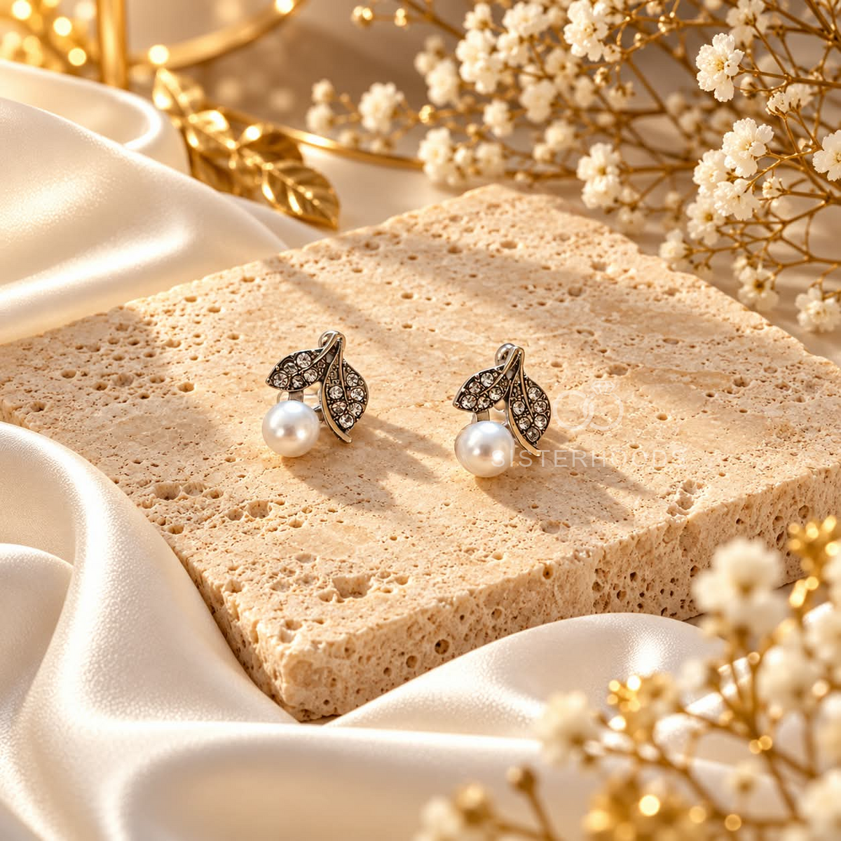 Leaf-shaped crystal stud earrings with white pearl drops | SISTERHOODS-SHA256:c65e3ec0933c071b891aa0d72ddf09bfc880ad0d326ae5dfb3e083c0c92ed2c5