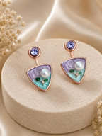 Multicolour triangle drop earrings with lilac, mint, blue-purple and white details | SISTERHOODS-SHA256:da28783b7cfc9b532a801cc8b77ec10e27488d683b89bf98a53622d87568434d