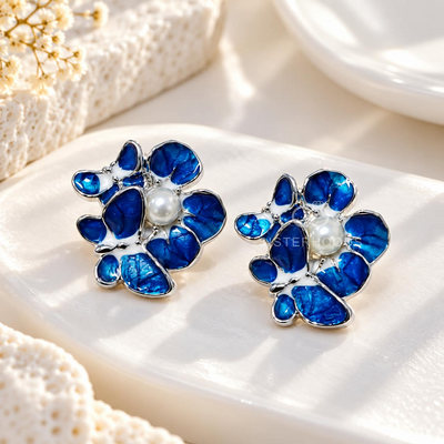Pearl Cluster College Stud Earrings