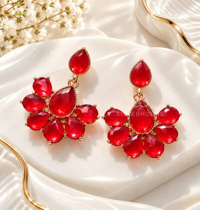 Petal Fan Festival Dangle Earrings