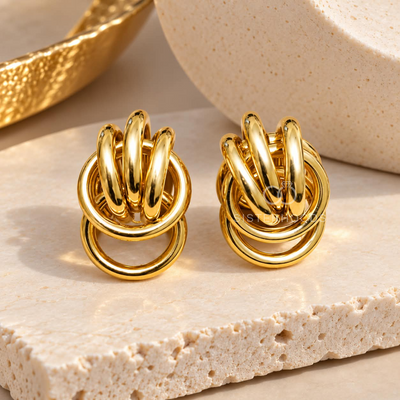 Weave Sculptural Office Stud Earrings